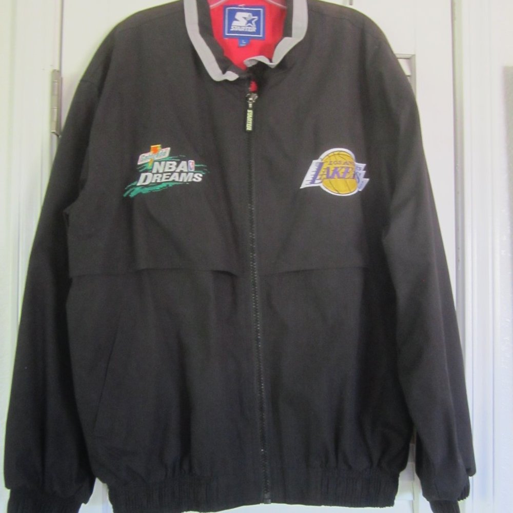 STARTER - Men's LA Laker's patch - black jacket - Size L